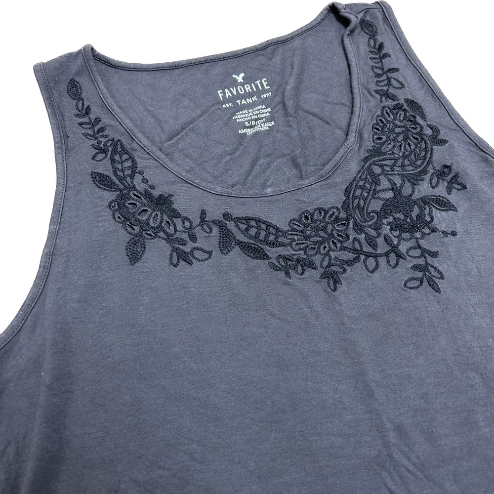 Super soft AE top with embroidery